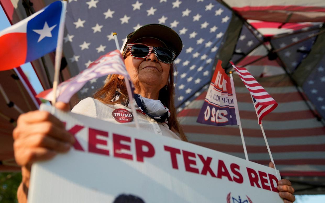 Donald Trump supporters were out in force for Super Tuesday in McAllen, Texas