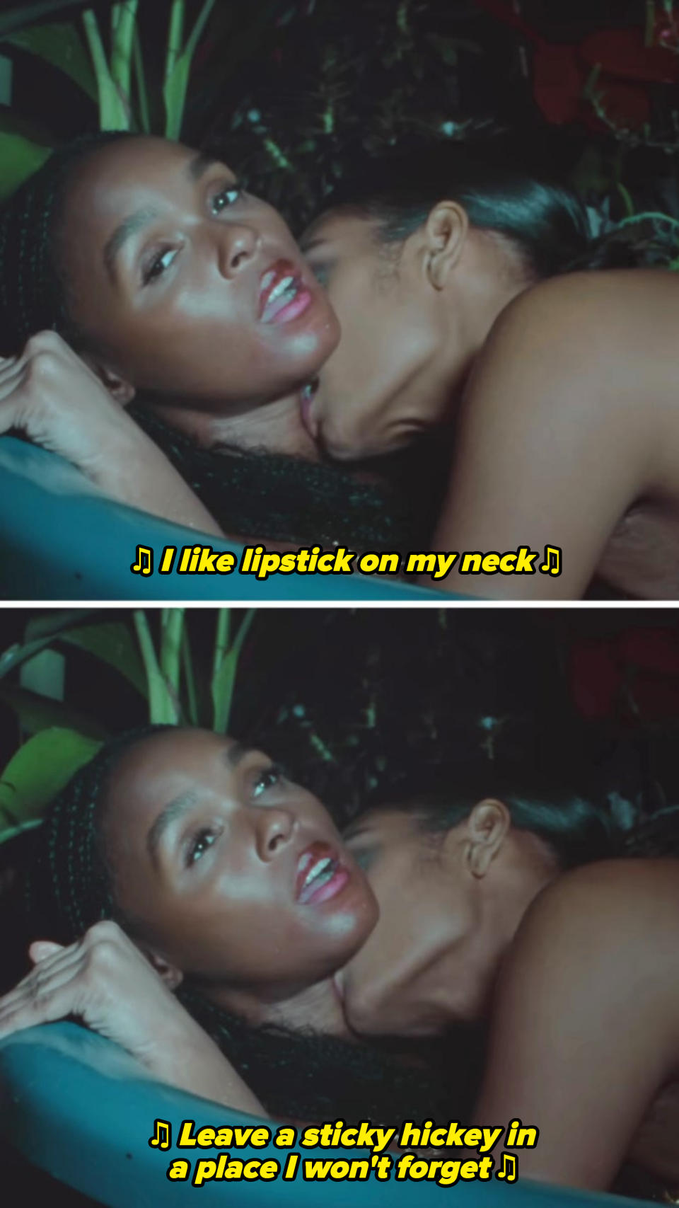 Monáe in her "Lipstick Lover" music video