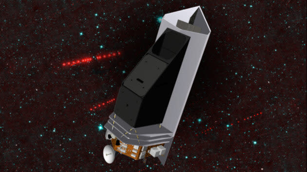 The NEO Surveillance Mission’s space telescope would take advantage of technologies developed for NEOCam, the proposed spacecraft shown in this artist’s conception. (IPAC / Caltech Illustration)