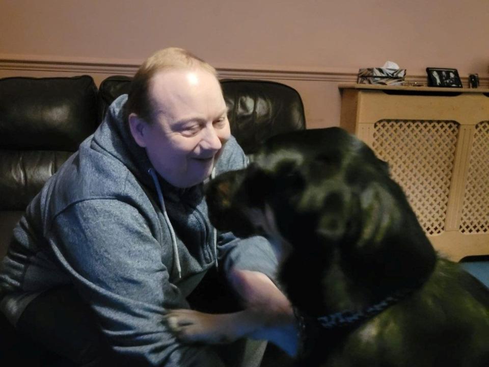 Stephen received Wills after his old guide dog died during the pandemic. (SWNS)