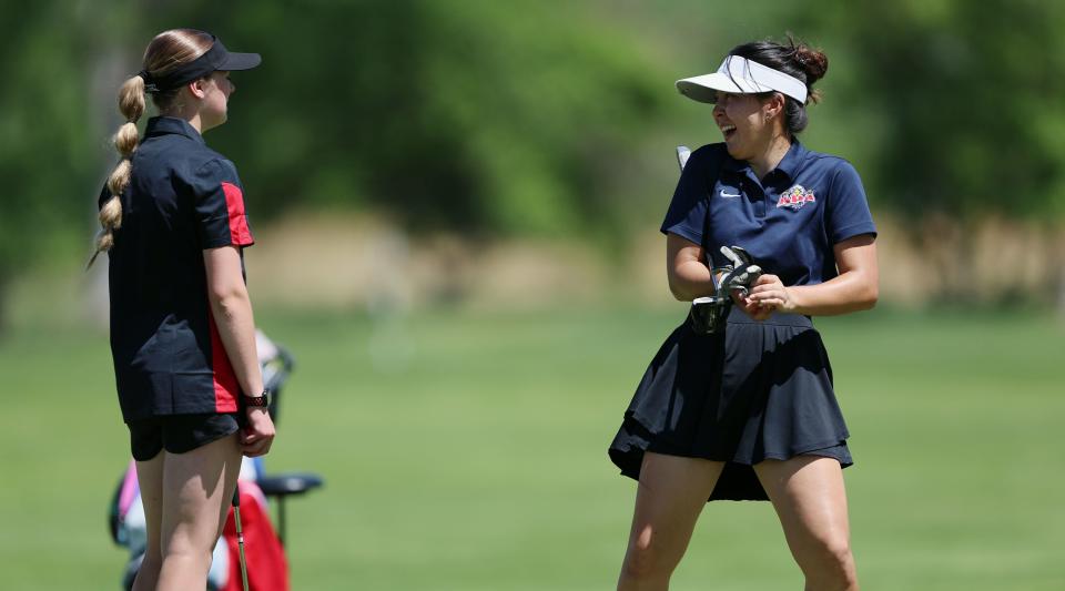 2A golfers compete in the girls state championships at Lakeside Golf Course in West Bountiful on Tuesday, May 16, 2023. | Scott G Winterton, Deseret News