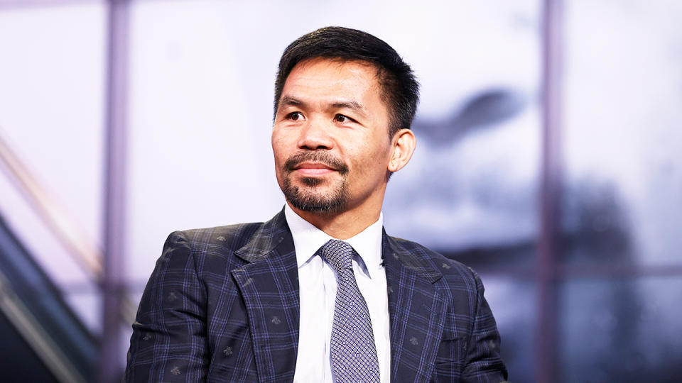 Manny Pacquiao during a media conference.