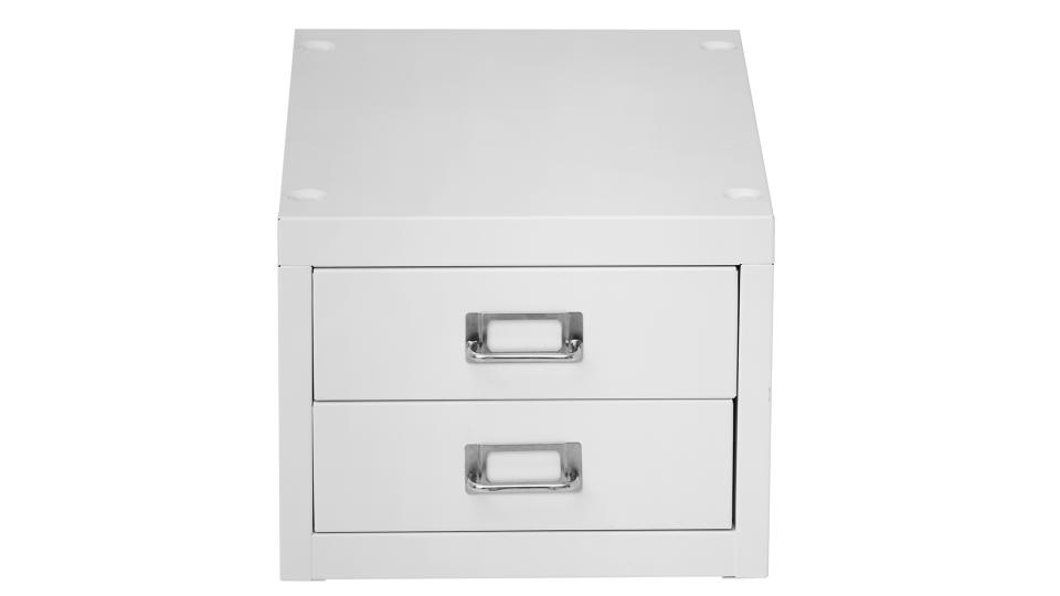 <p>Put your best professional foot forward by presenting an innovative and modern office space. Instead of piles of papers scattered across your desk, use the Spencer 2 Drawer Cabinet ($44.00) to keep workspace tidy and businesslike. The task-designed drawers are the perfect size for storing A4 documents and other office items that clutter up your space and give an unprofessional impression, while the range of vibrant powdercoated colours mean you can find a set to suit any colour palette and style. </p>