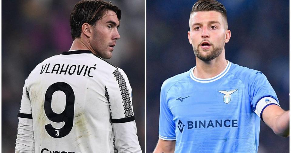 Dusan Vlahovic and Sergej Milinkovic-Savic have both been linked with Arsenal. Credit: Alamy