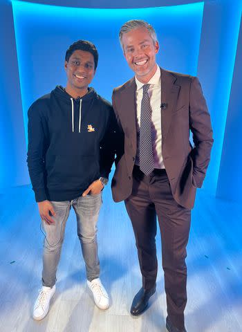 <p>Courtesy of Ryan Serhant</p> Ryan Serhant (right) with Bilt CEO and founder Ankur Jain