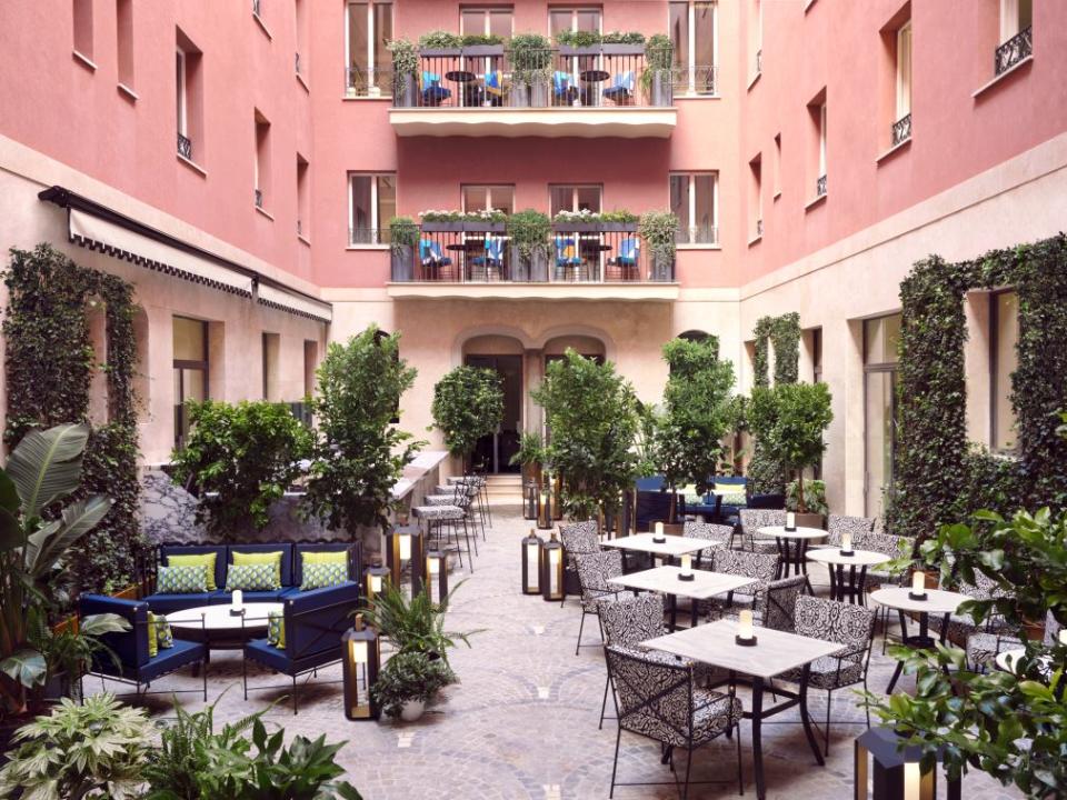 The courtyard at the W Rome - Credit: Courtesy image / Alonso de Celada
