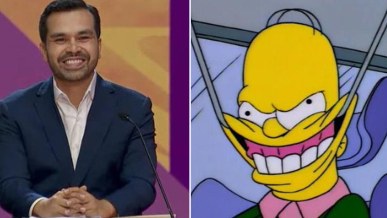 Álvarez Máynez robó show por su peculiar sonrisa. (Captura X/@oso_tramposo)