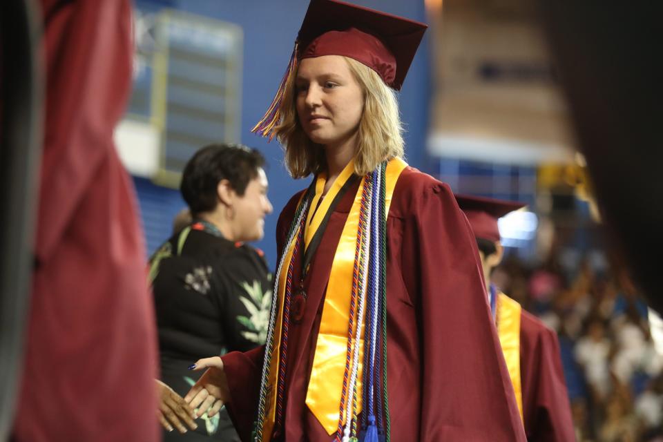 Appoquinimink High School confers diplomas on 410 graduates Sunday, June 9, 2019 at the Bob Carpenter Center.