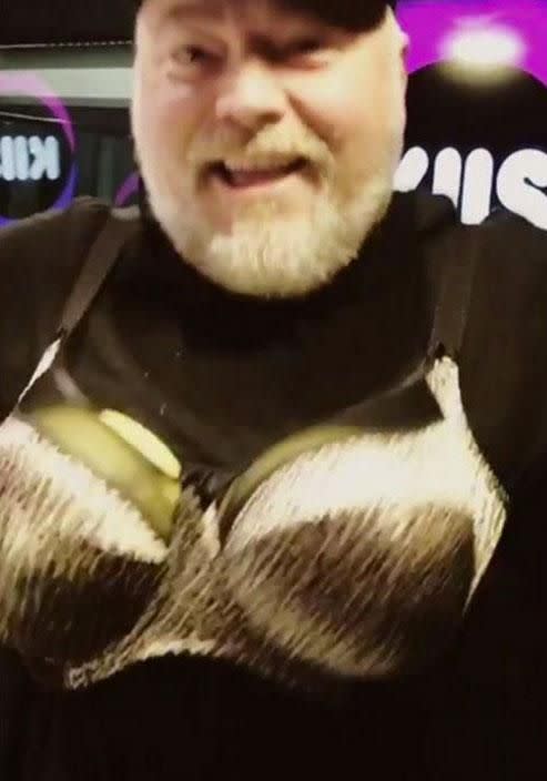 Meanwhile Kyle has previously sported a bra on the radio show. Source: Instagram