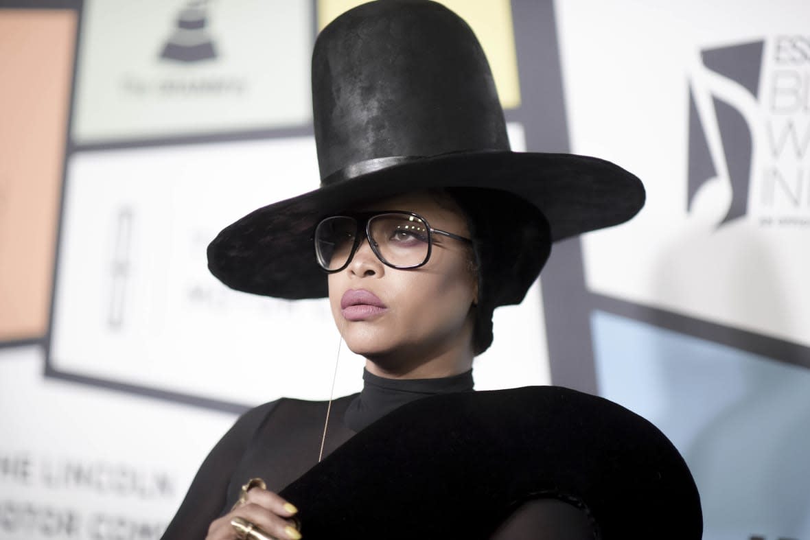Erykah Badu attends the 8th Annual Essence Black Women in Music in Los Angeles on Feb. 9, 2017. (Photo by Richard Shotwell/Invision/AP, File)