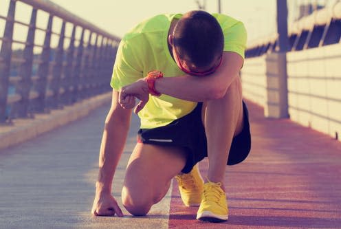 <span class="caption">Endurance athletes are most at risk.</span> <span class="attribution"><a class="link " href="https://www.shutterstock.com/image-photo/tired-urban-jogger-making-pause-after-300224132" rel="nofollow noopener" target="_blank" data-ylk="slk:AstroStar/ Shutterstock;elm:context_link;itc:0;sec:content-canvas">AstroStar/ Shutterstock</a></span>