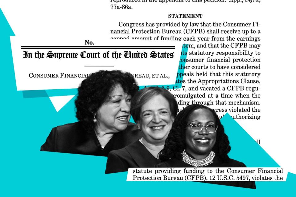 Justices Sotomayor, Kagan, and Jackson against the text of CFPB.