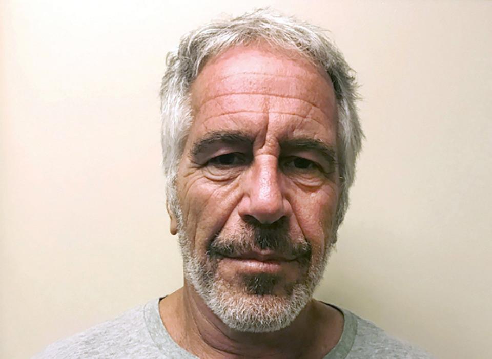 FILE - This photo provided by the New York State Sex Offender Registry, shows Jeffrey Epstein on March 28, 2017.