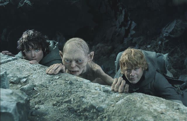 New Line/Kobal/Shutterstock Elijah Wood, Andy Serkis as Gollum and Sean Astin in 'The Lord of the Rings: The Return of the King,' 2003