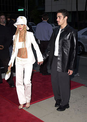 Christina Aguilera and dancer George Santos at the Beverly Hills premiere of 20th Century Fox's Moulin Rouge