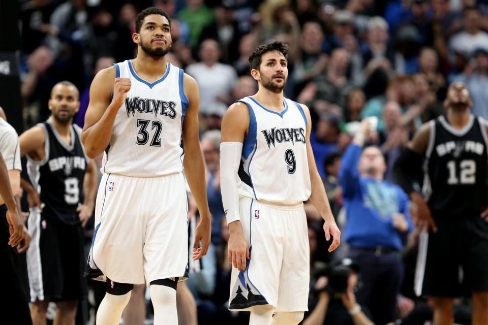 Karl-Anthony Towns and Ricky Rubio have helped lead the Timberwolves' second-half surge. (Getty Images)