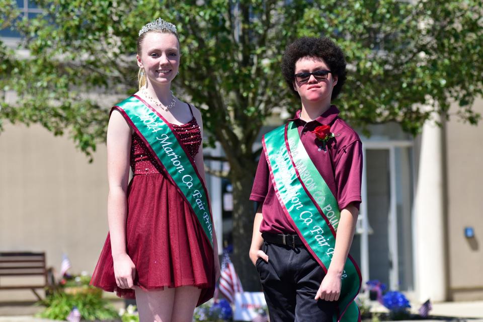 The Princess and Prince of the 2024 Marion County Jr. Fair are Marissa Loyer (left) and Josiah Dawson.