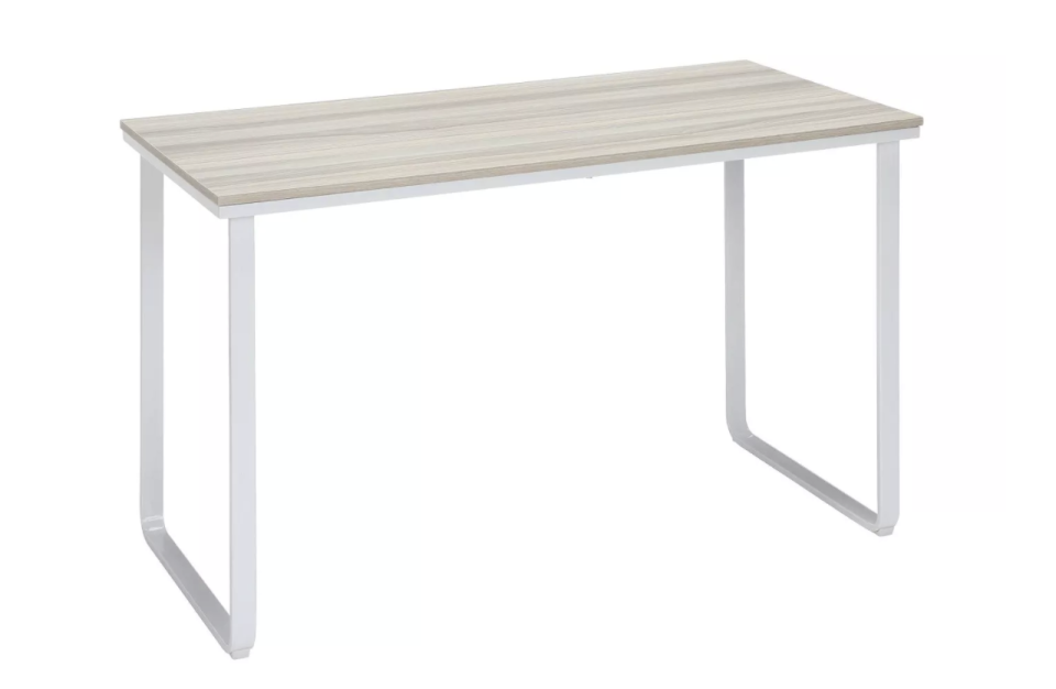 O-Frame Modern Computer Desk Teak Gray (Credit: Target)