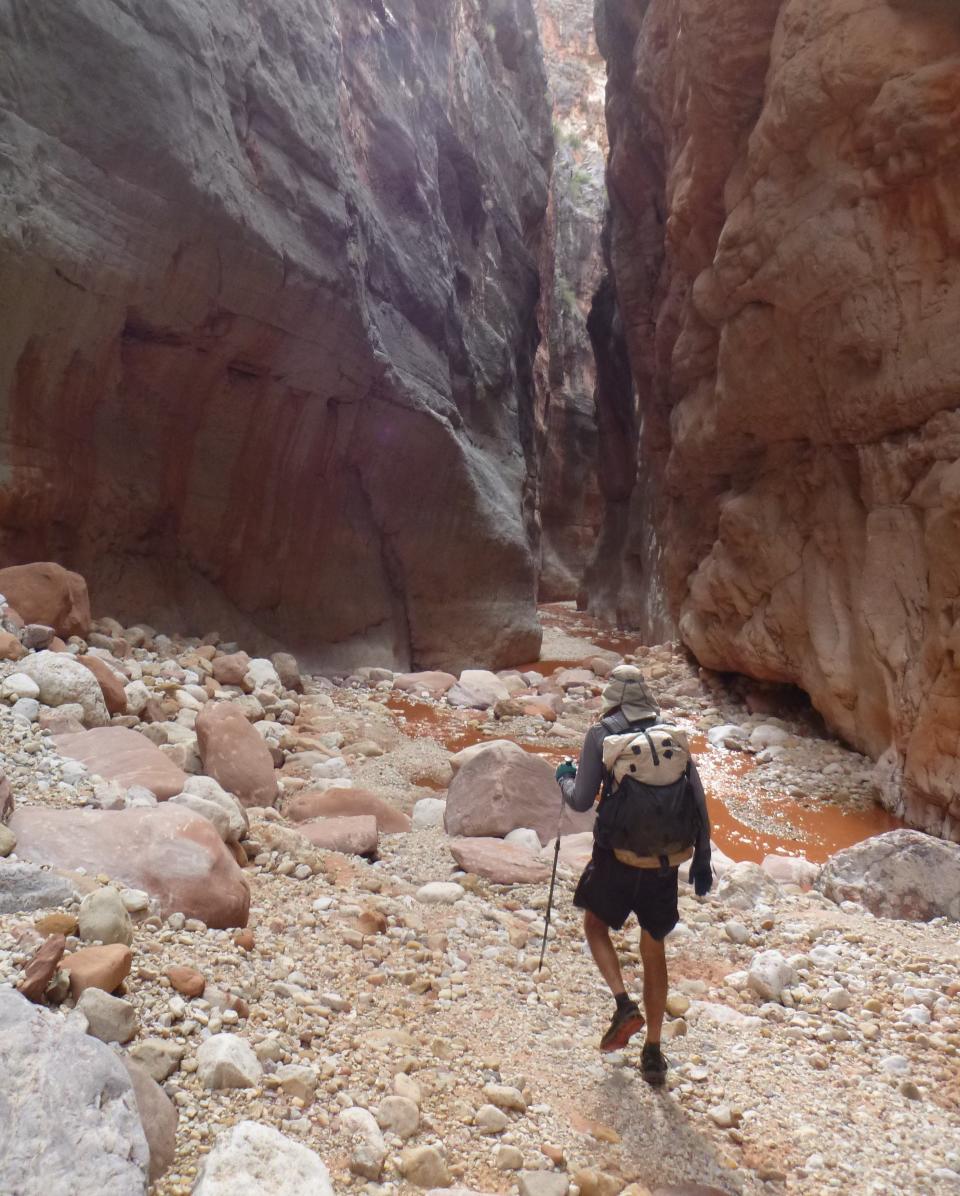 William "Bill" Formanek hikes in JumpUp Canyon in Kanab Creek in the north rim of the Grand Canyon. He was injured on Sept. 15 while hiking and had to be air lifted.