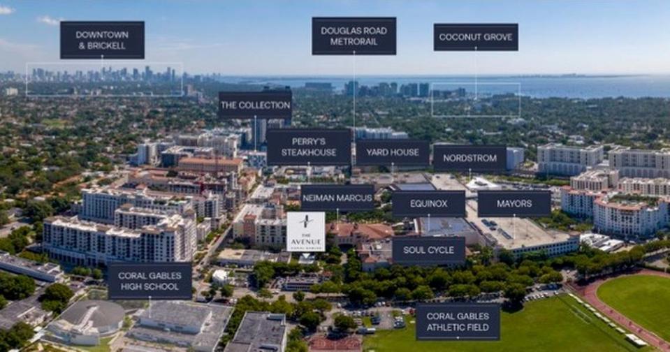 The Avenue will be situated among high-end amenities at Merrick Park, like an Equinox and a Neiman Marcus. 