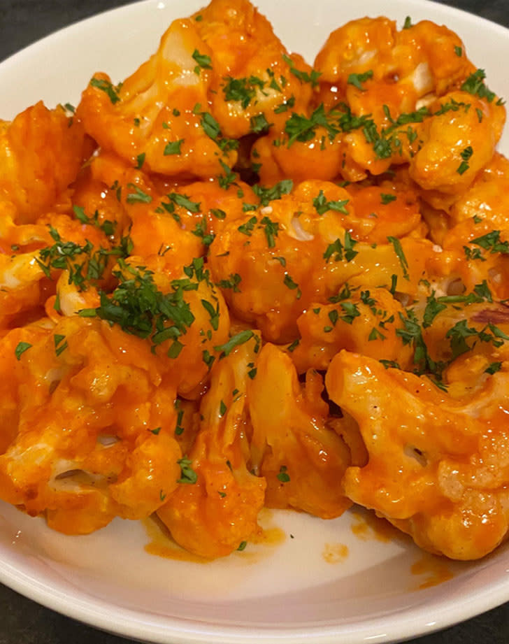 Cauliflower florets on a plate