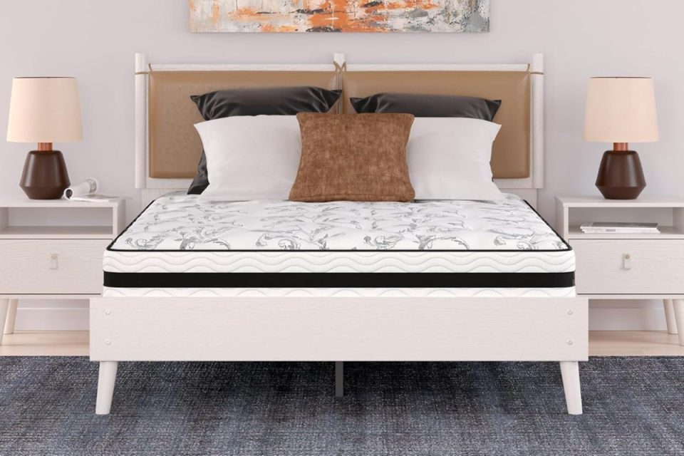 the ashley furniture mattress on a bed