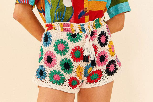 FARM Rio Multi Circles Crochet Shorts