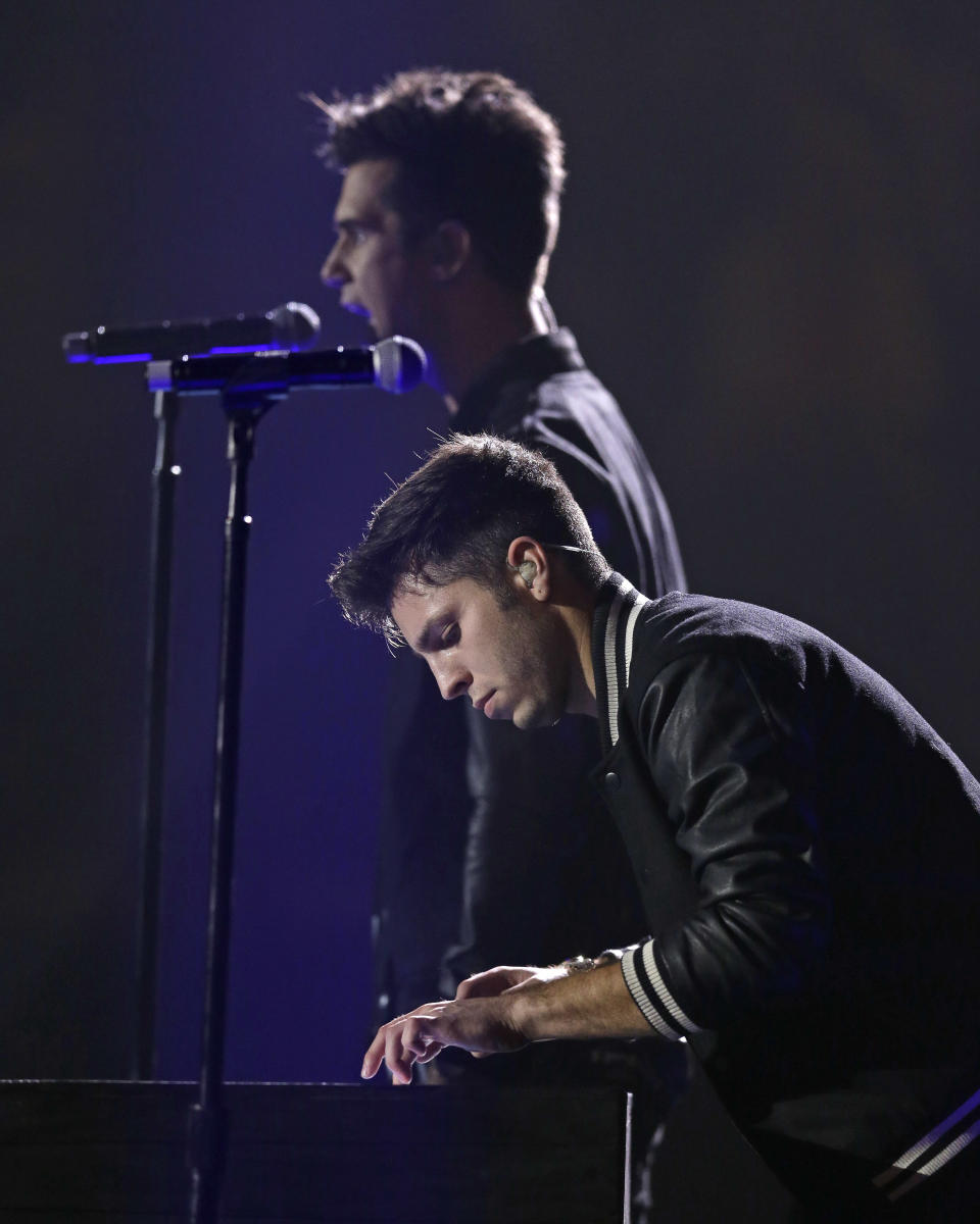 Capital Kings perform at the Dove Awards on Tuesday, Oct. 15, 2013, in Nashville, Tenn. (AP Photo/Mark Humphrey)