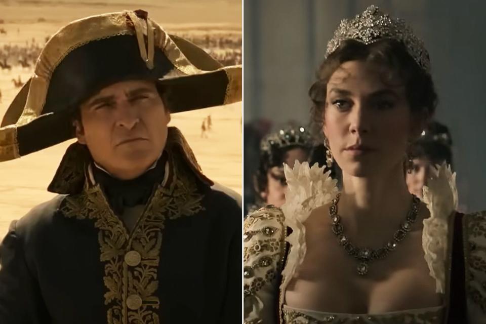 <p>Sony Pictures Entertainment</p> Joaquin Phoenix and Vanessa Kirby in <em>Napoleon</em> (2023)