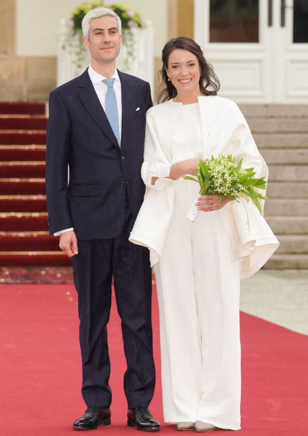 Alejandra de Luxemburgo y Nicolas Bagory en su boda civil