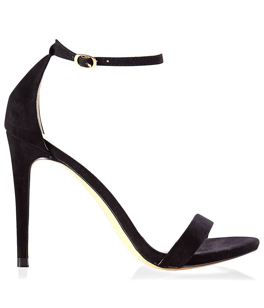 Express Sleek Heeled Sandal in Black