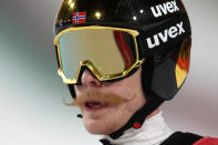 <p>Norway’s Robert Johansson is definitely setting the standard in PyeongChang when it comes to Olympic facial hair. The 27-year-old Norwegian is a gold and two-time bronze medalist at these Games. However, he may be best remembered for the meticulously curled ginger ‘stache that’s earned him the nickname, “the Flying Moustache.” (Getty) </p>