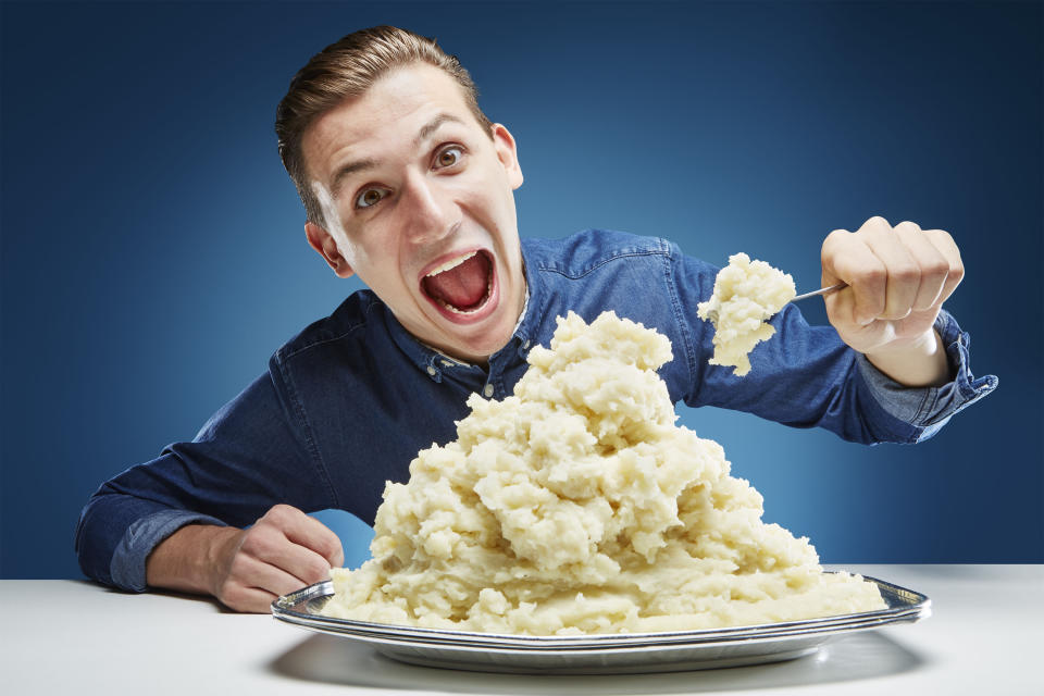 Most mashed potato eaten in one minute