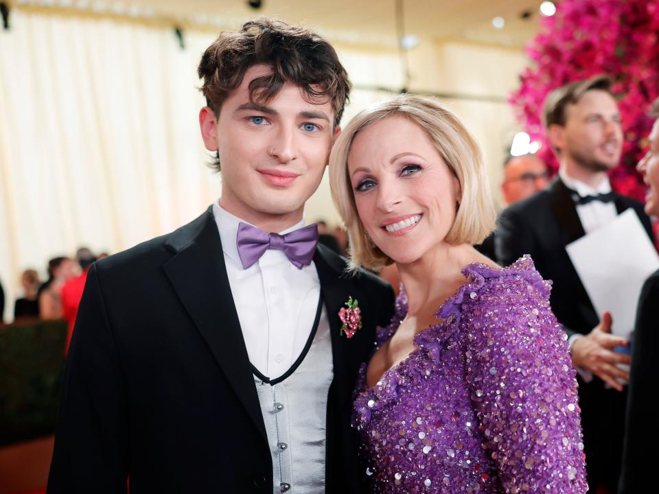 Marlee Matlin smiles with her son Tyler Daniel Grandalski.
