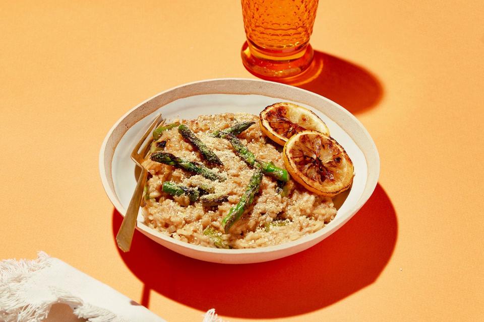 Vegan Charred Lemon-Asparagus Risotto