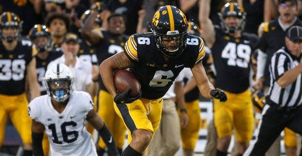 Iowa wide receiver Keagan Johnson is the younger brother of former SDSU standout Cade Johnson.