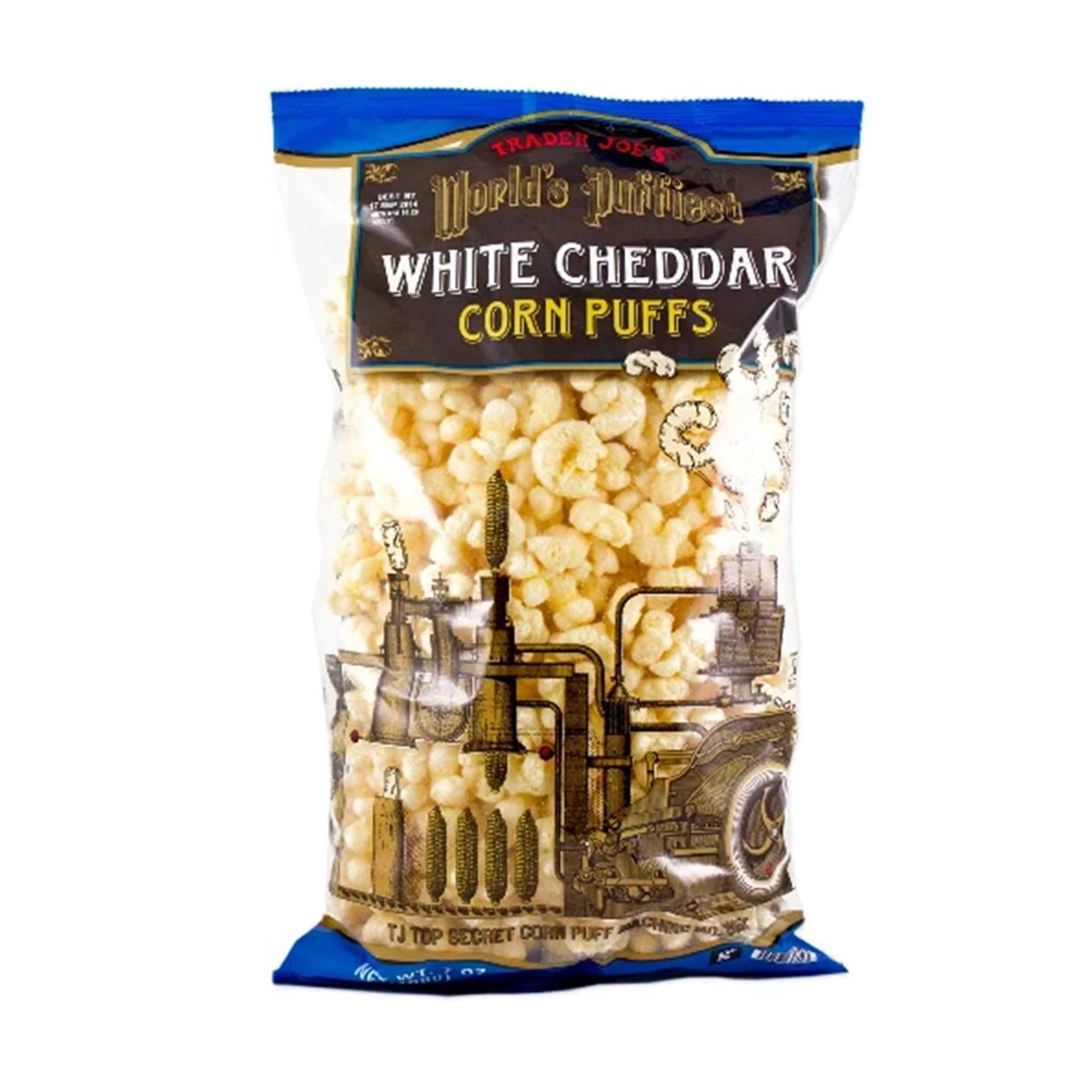Trader Joe's World’s Puffiest White Cheddar Corn Puffs. (Trader Joe's)