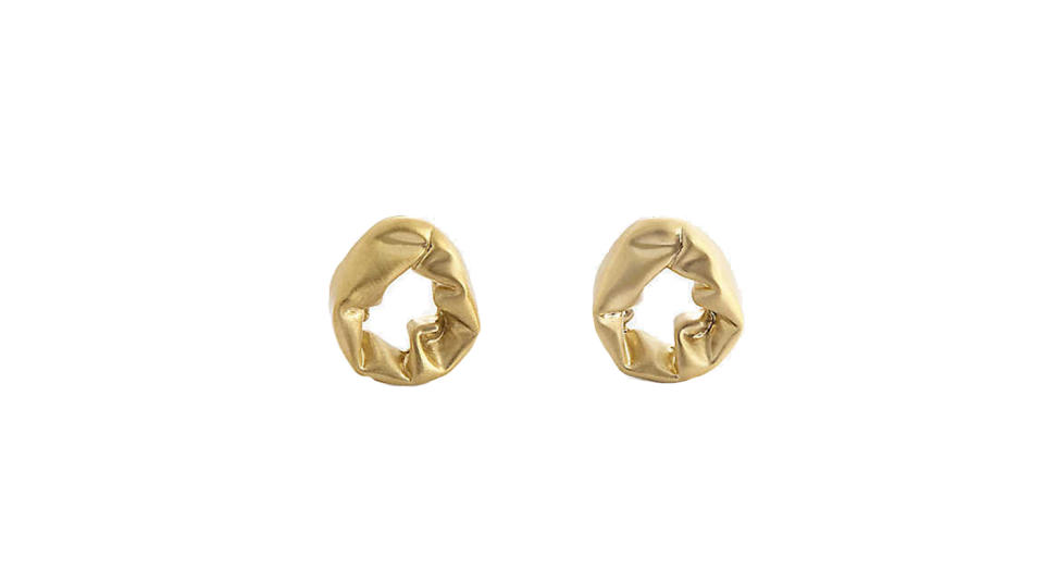 Scrunch 18ct gold-plated sterling silver earrings