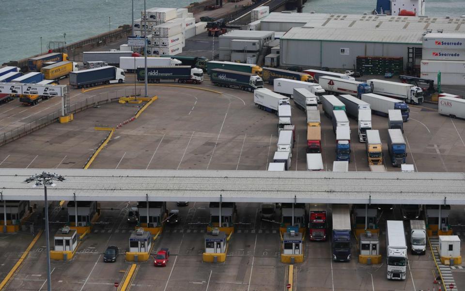 British businesses fear long queues at the Port of Dover after the end of the transition period.  - AFP