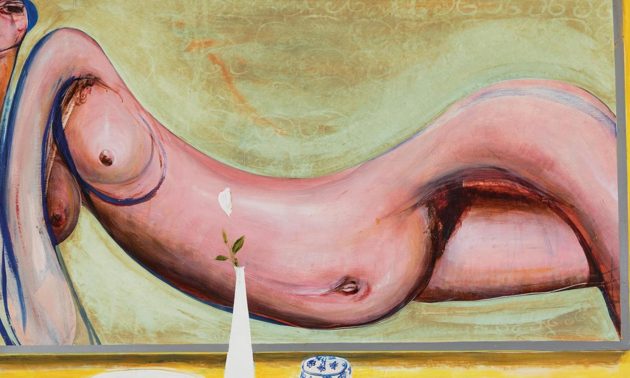 <span>Brett Whiteley's Reclining Nude (1978) will be auctioned in Melbourne on 24 July.</span><span>Photograph: Andrew Curtis</span>