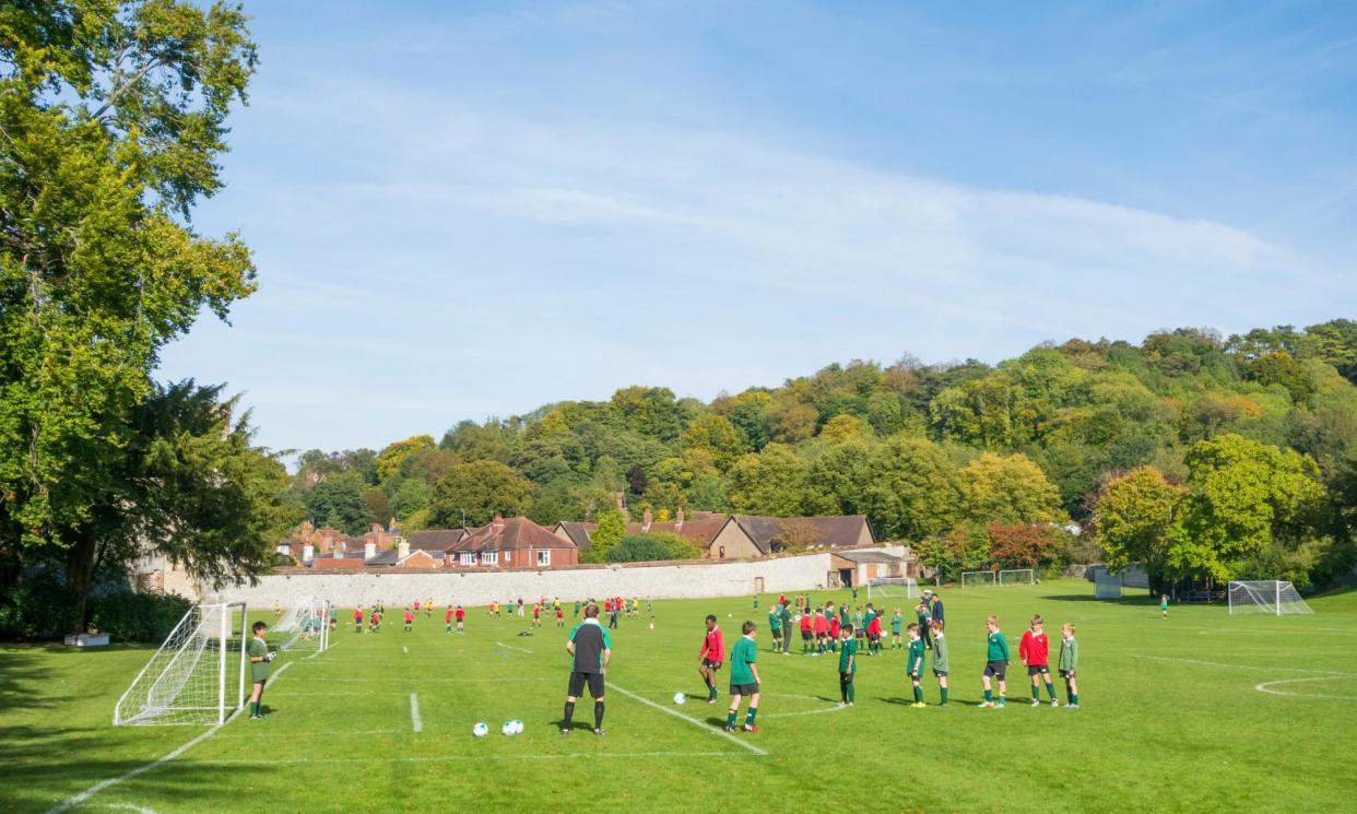 <span>Analysis shows pupils at England’s top private schools have access to 10 times more green space on average than state school pupils.</span><span>Photograph: Islandstock/Alamy</span>