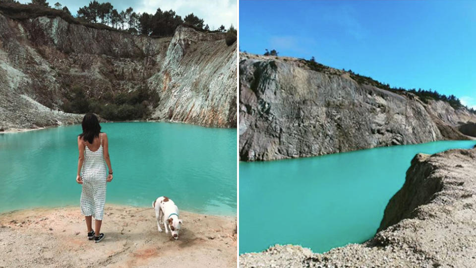 The picturesque 'lake' is actually very toxic and Instagrammers are breaking out in rashes and vomiting. Source: Instagram
