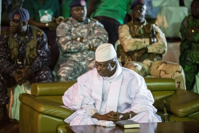 The regime of former president Yahya Jammeh (C) is accused by human rights defenders of systematically torturing political opponents and journalists, extrajudicial executions, arbitrary detentions and enforced disappearances