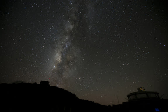 The Milky Way over the Maui Space Surveillance Complex. Maui's climate provides virtually year-round viewing conditions made possible due to the dry, clean air and minimal scattered light from surface sources, which enable visibility exceeding