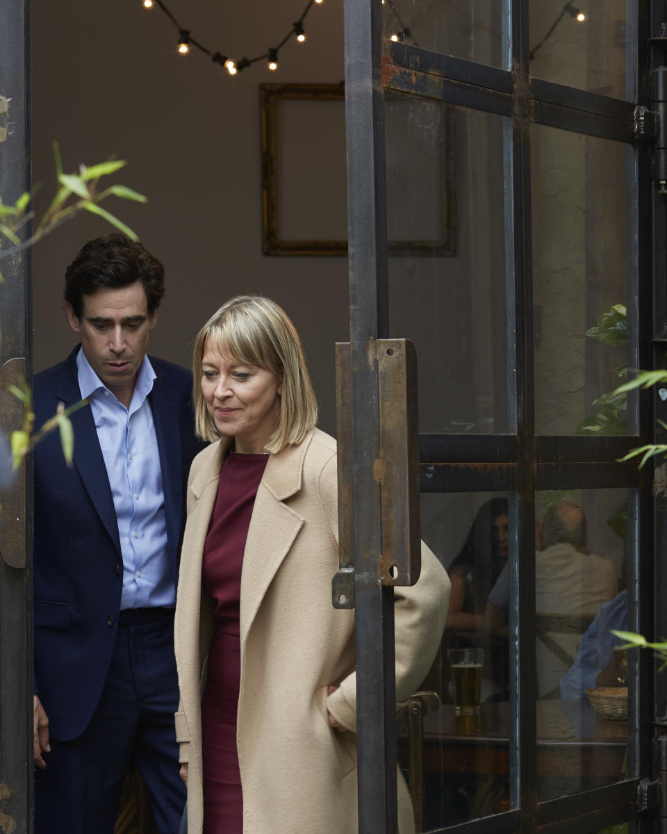 Stephen Mangan and Nicola Walker in The Split (BBC)