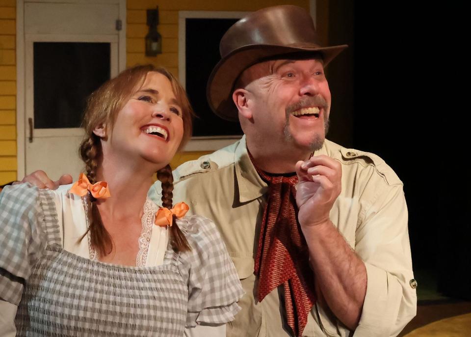 Denise Page and Randy Doyle showing joy in "Oklahoma" at the Academy of Performing Arts in Orleans.