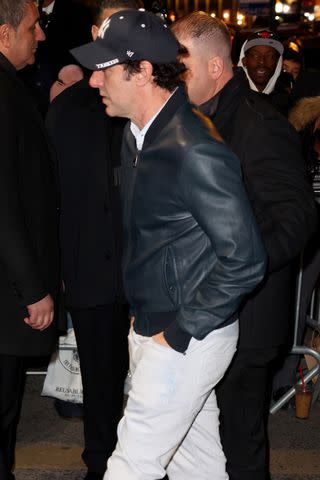 <p>T.JACKSON / BACKGRID</p> Sacha Baron Cohen arrives at 'Saturday Night Live' afterparty on April 14