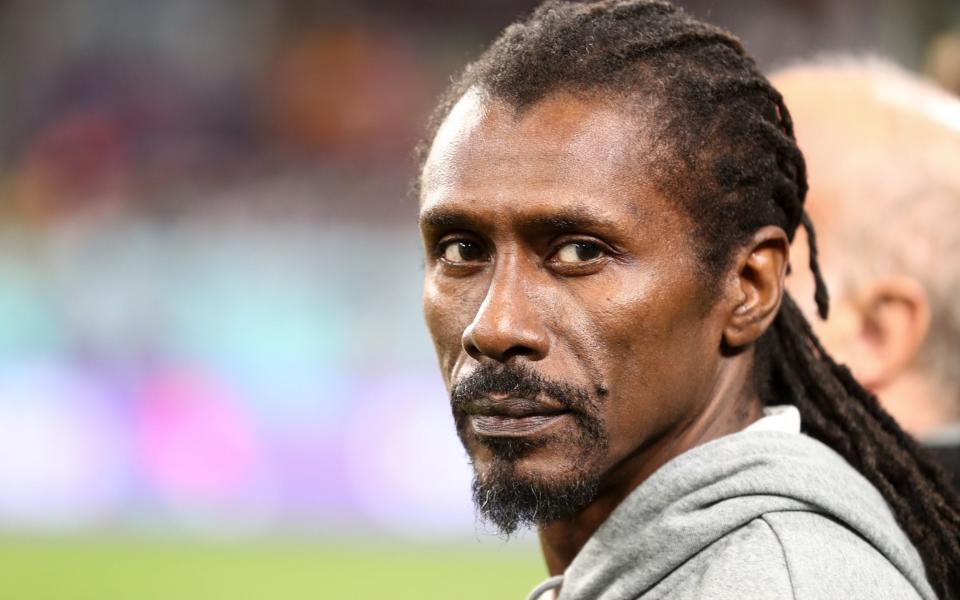 Aliou Cisse the head coach / manager of Senegal during the FIFA World Cup Qatar 2022 Group A match between Ecuador and Senegal at Khalifa International Stadium on November 29, 2022 in Doha, Qatar - The maritime tragedy that shaped Aliou Cisse's career- by the men who managed him - James Williamson/Getty Images