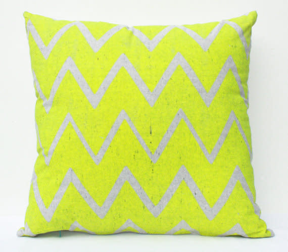 Organic, Neon-colored Pillow