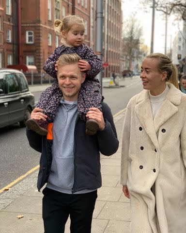 <p>Kevin Magnussen Instagram</p> Kevin Magnussen and Louise Gjorup with their daughter, Laura.